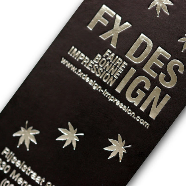 carte de visite argent à chaud